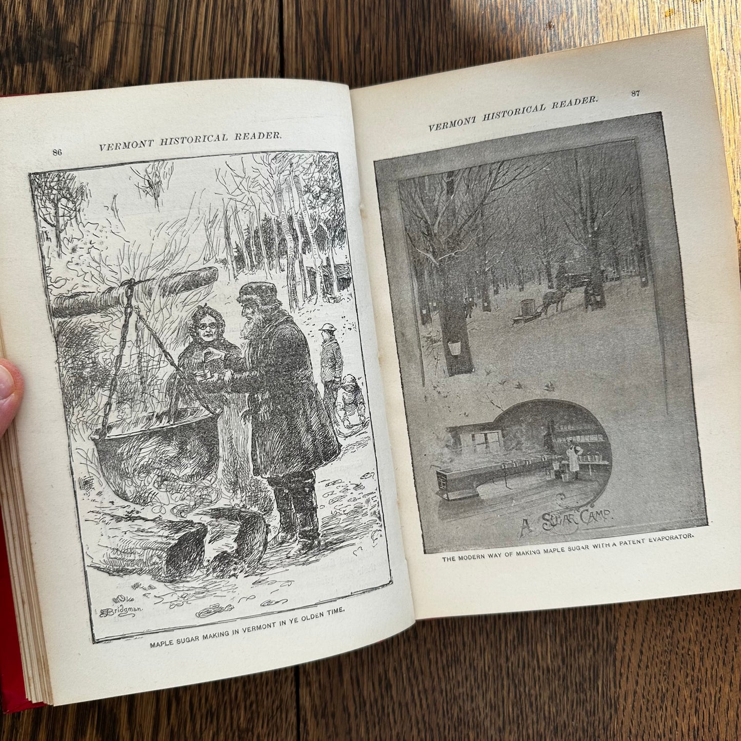 1895 Vermont Historical Reader for Primary Schools by Edward Conant — Illustrated VT Geography & Civil Government Antique Schoolbook