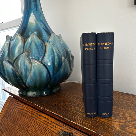 Vintage Matched Set: The Poems of Robert Browning (Oxford Univ. Press 1928) & Tennyson’s Poems 1829–1868 (Oxford Univ. Press 1926)