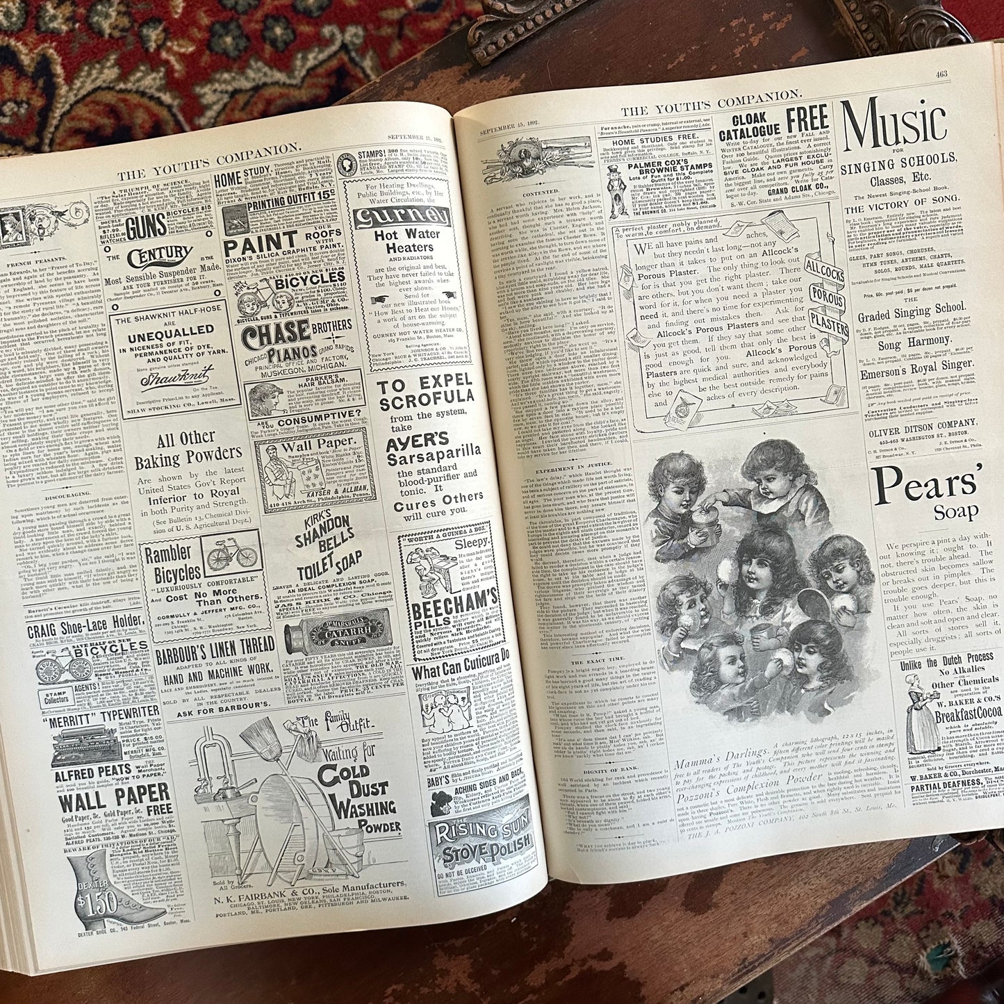 Complete Bound Year of The Youth’s Companion Newspapers - 1892