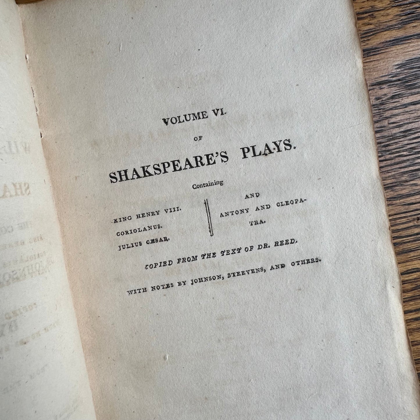 1810-1812 Complete Set of 9 Vols: The Plays of William Shakspeare