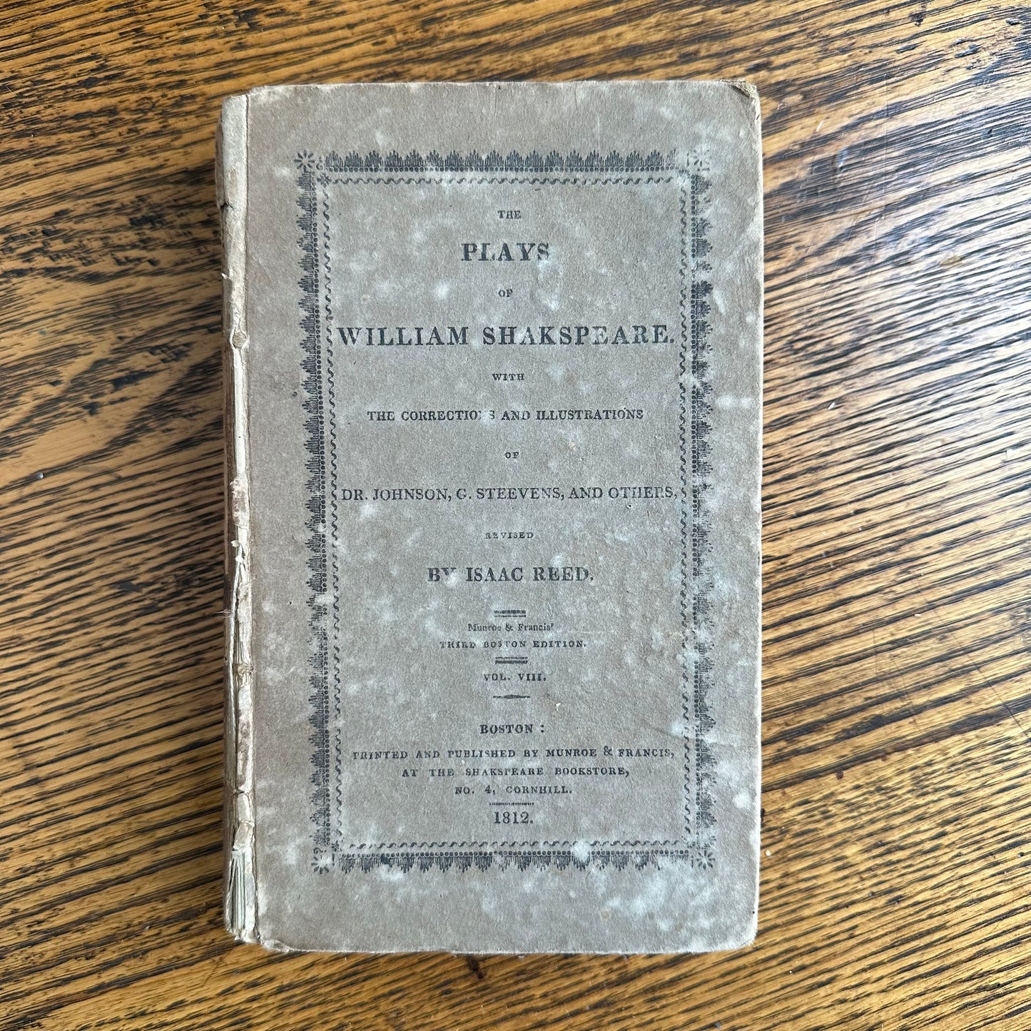 1810-1812 Complete Set of 9 Vols: The Plays of William Shakspeare