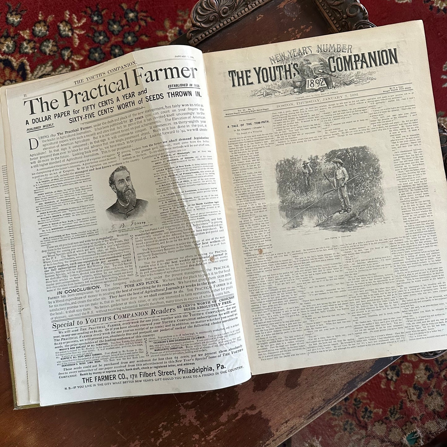 Complete Bound Year of The Youth’s Companion Newspapers - 1892