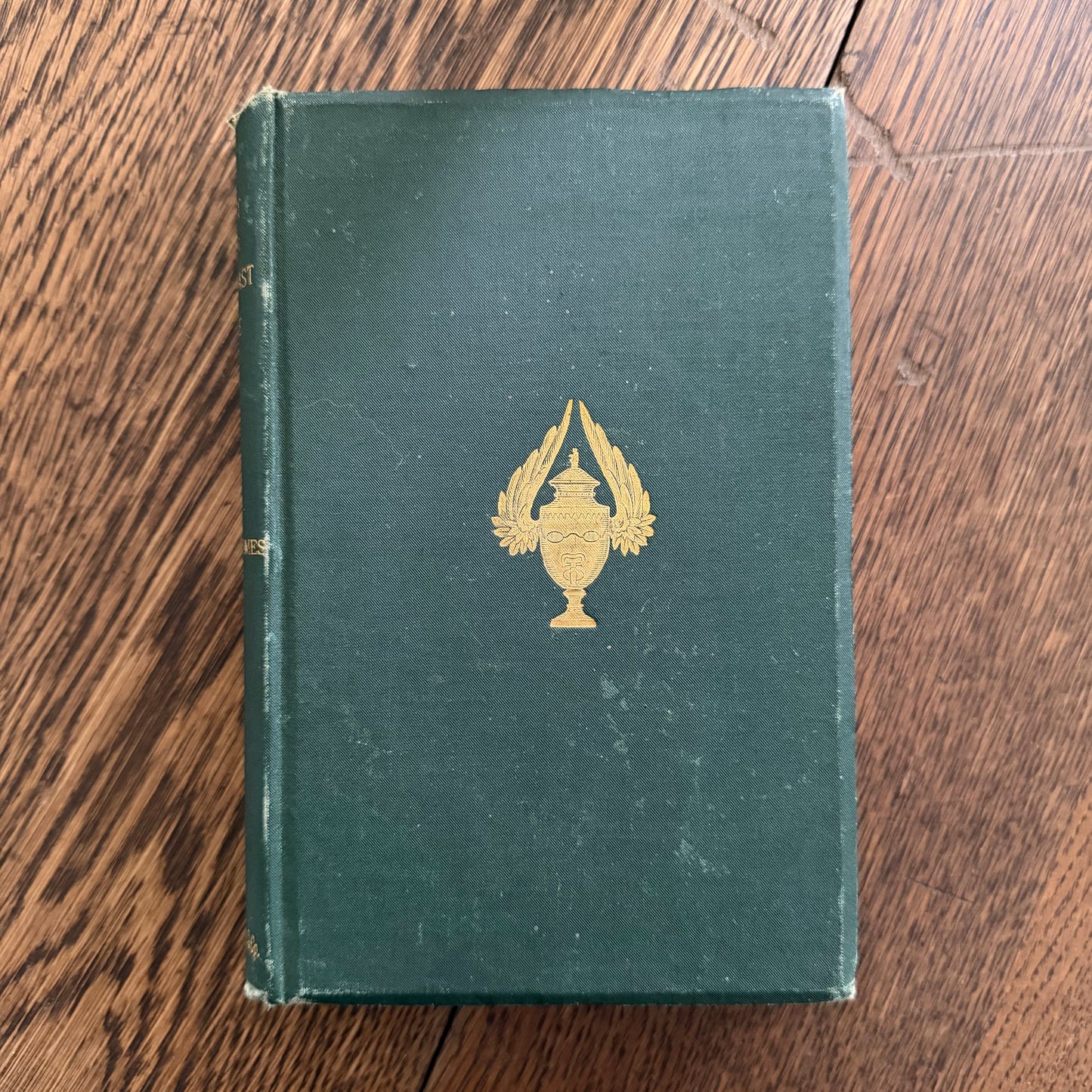Antique Green Book Collection Set of 7 | Victorian Decorative Books | Boswell Johnson | Browning | Holmes | Euclid | 1881–1904