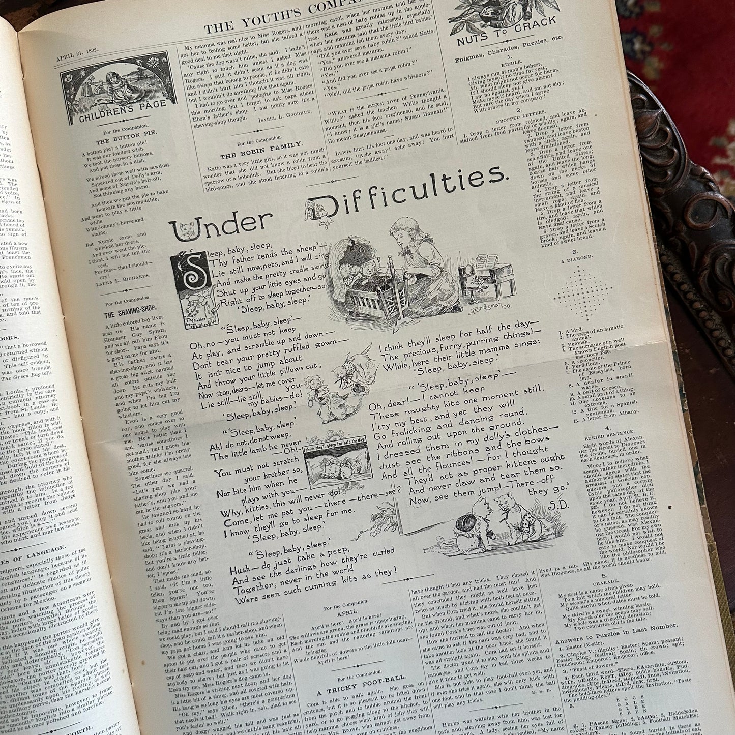 Complete Bound Year of The Youth’s Companion Newspapers - 1892