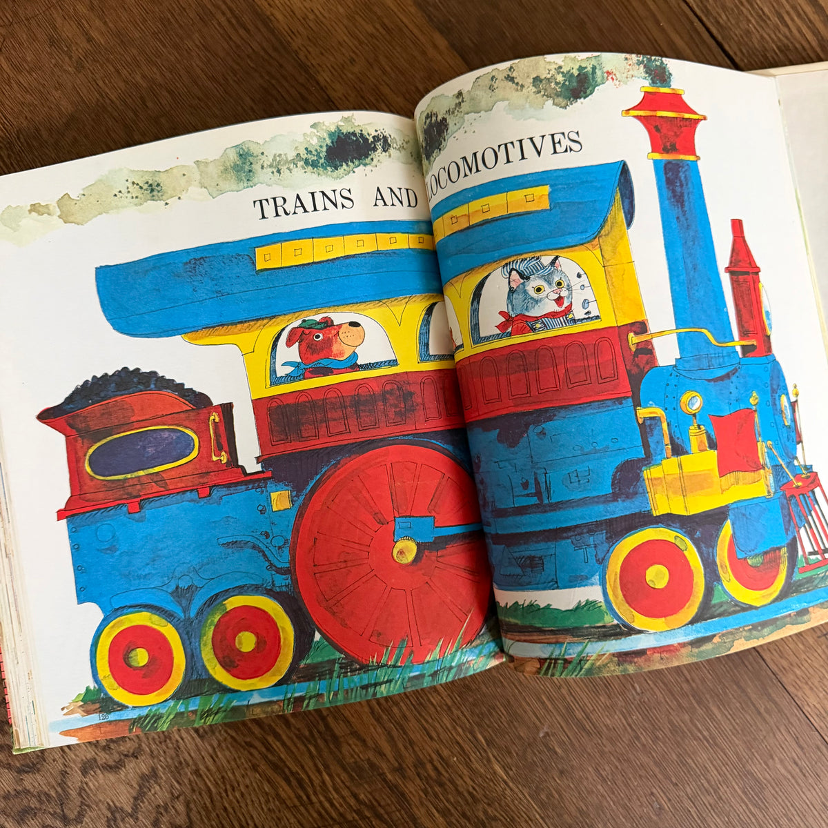 Richard Scarry Books Set of 2, Going Places & Fun with Words, 1971 Look & Learn Library, Golden Press