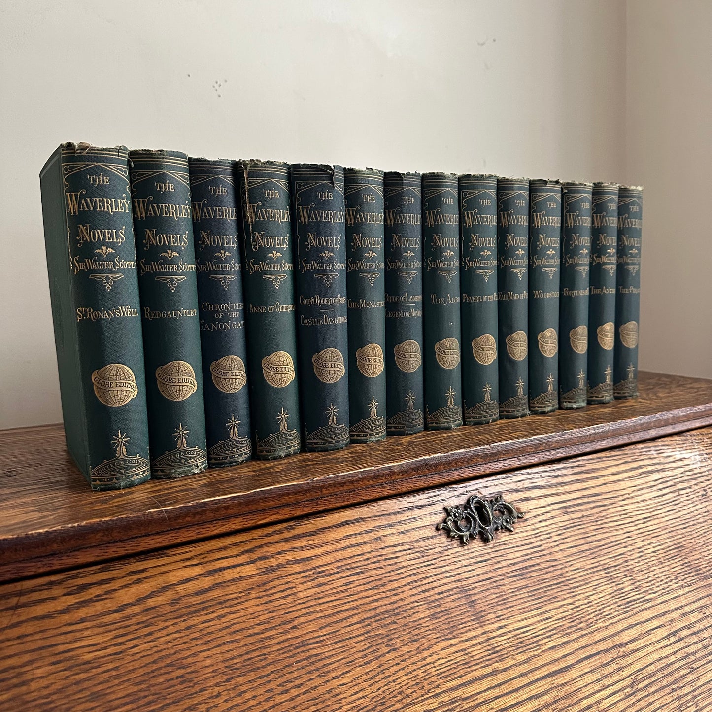 The Waverly Novels Sir Walter Scott Globe Editions - 14 Books - 1885