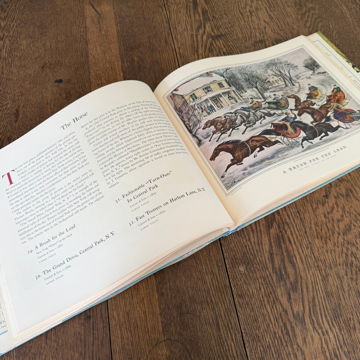 A Currier & Ives Treasury 1955 Colin Simkin | 80 Full Color Prints Americana Art Book Oversized 12x16 Vintage Coffee Table Book Independence Day Decor