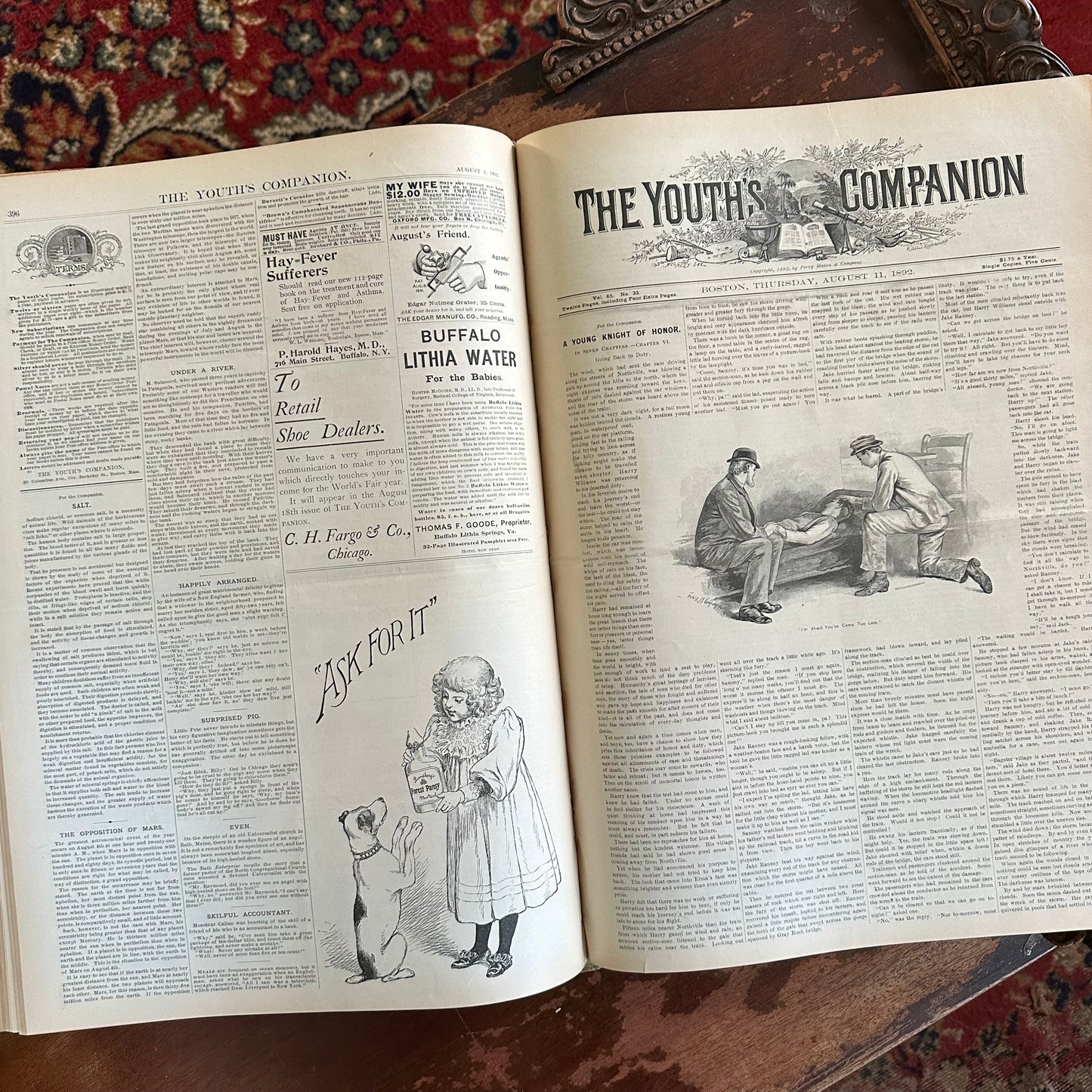 Complete Bound Year of The Youth’s Companion Newspapers - 1892