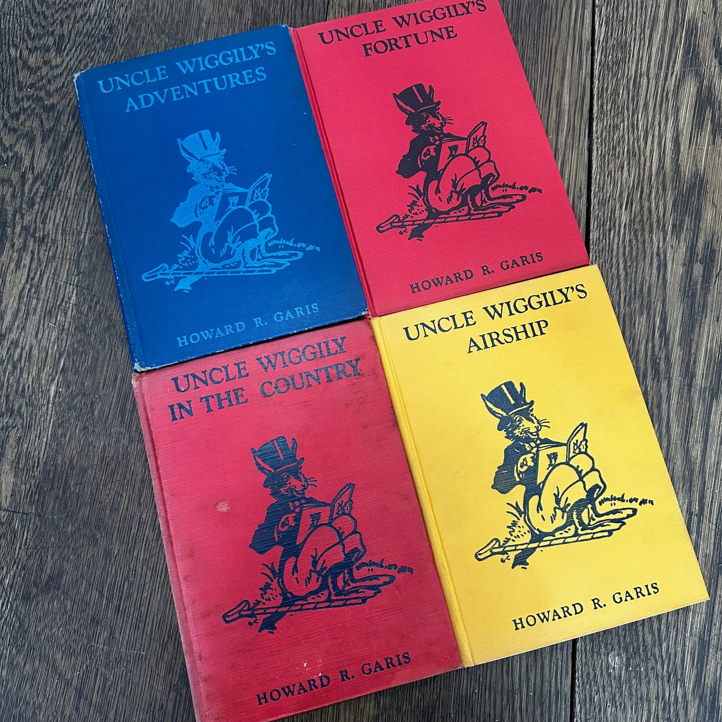 Set of 4 Uncle Wiggily Books (1939–1942) — Howard R. Garis — Illustrated by Elmer Rache — Vintage Children’s Books — Platt & Munk