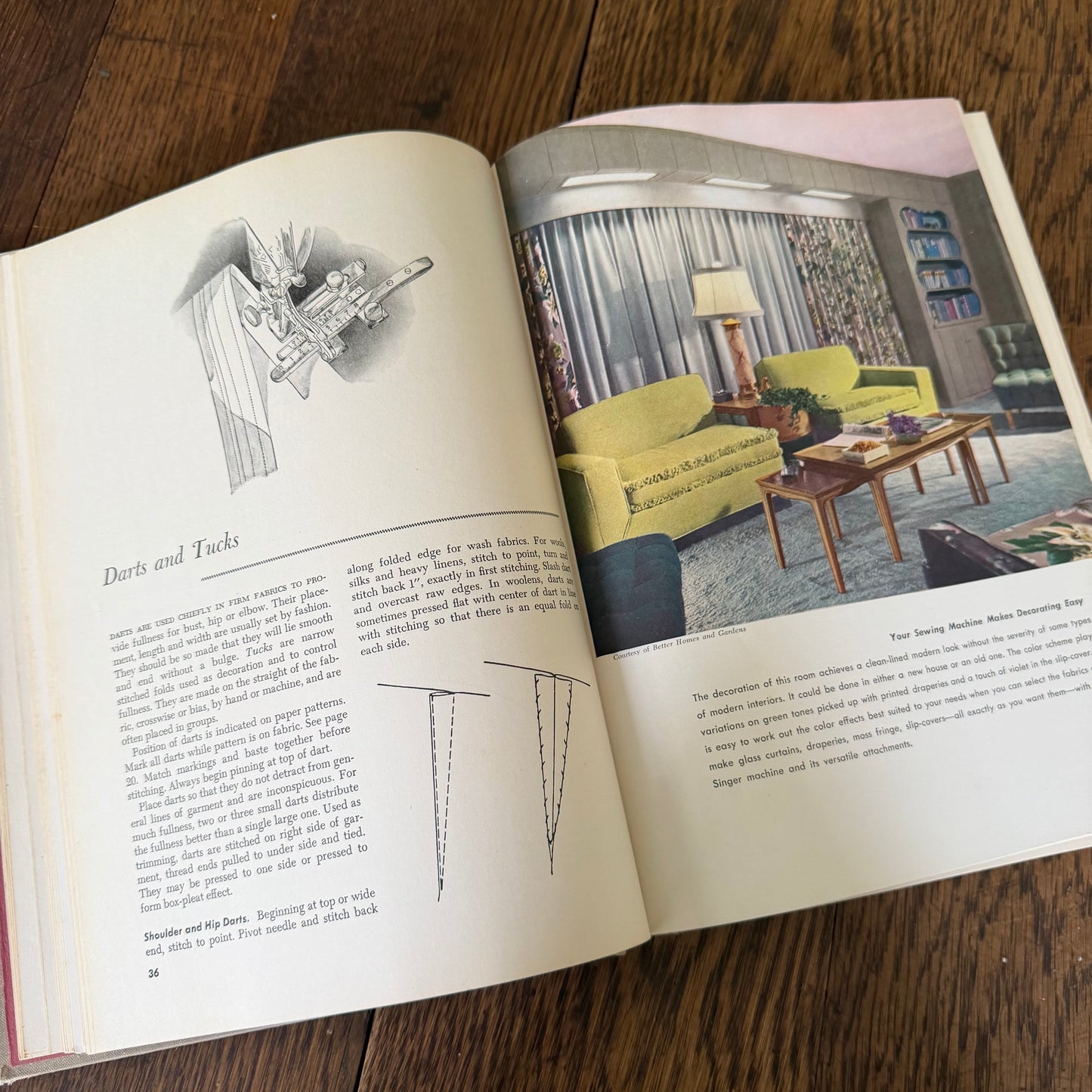 Singer Sewing Book by Mary Brooks Picken - 1951 Vintage Sewing Guide from Singer Sewing Machine Company - Illustrated Hardcover