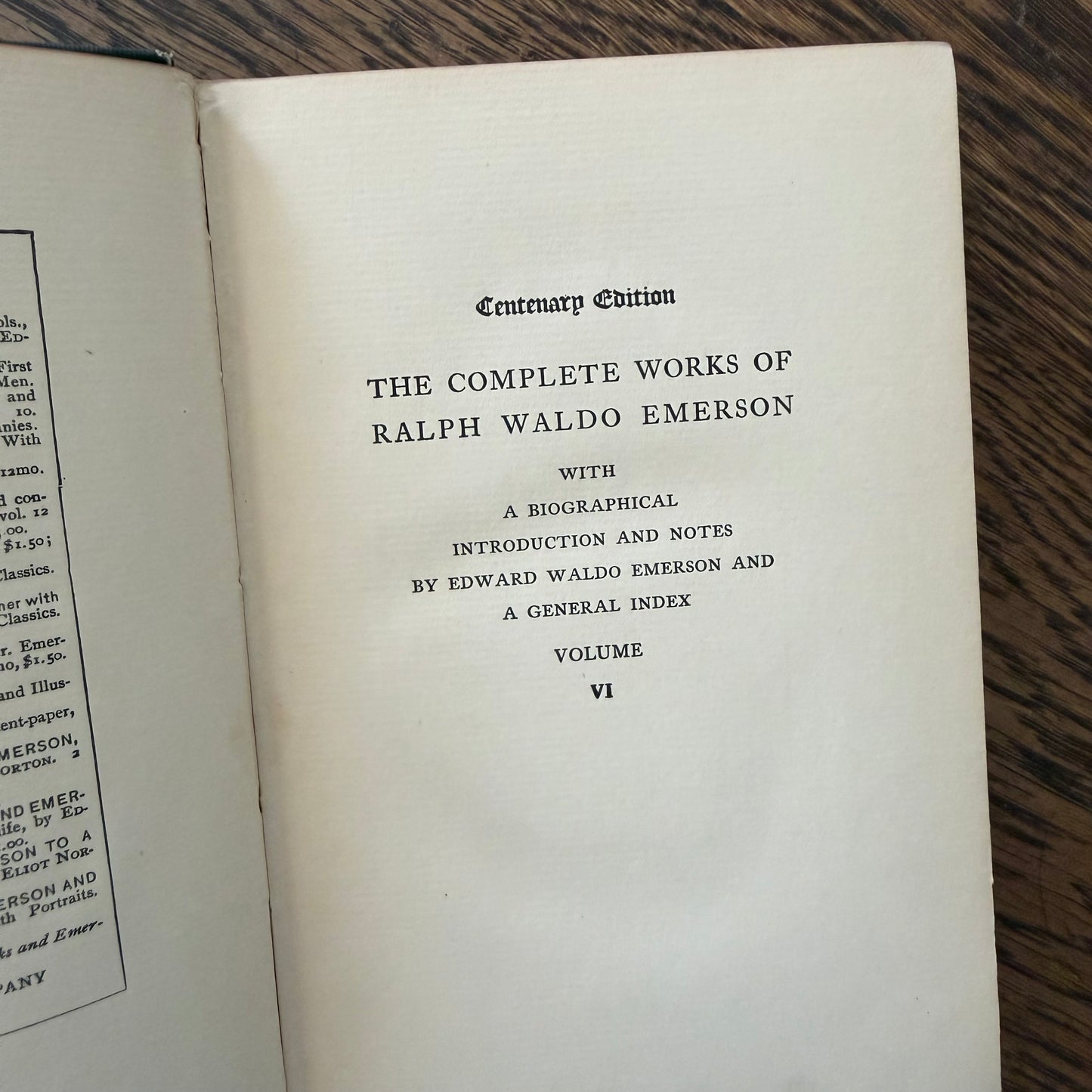 The Complete Works of Ralph Waldo Emerson Volumes 6 & 7 | Houghton Mifflin 1904 | Conduct of Life | Society and Solitude | Antique Book Set