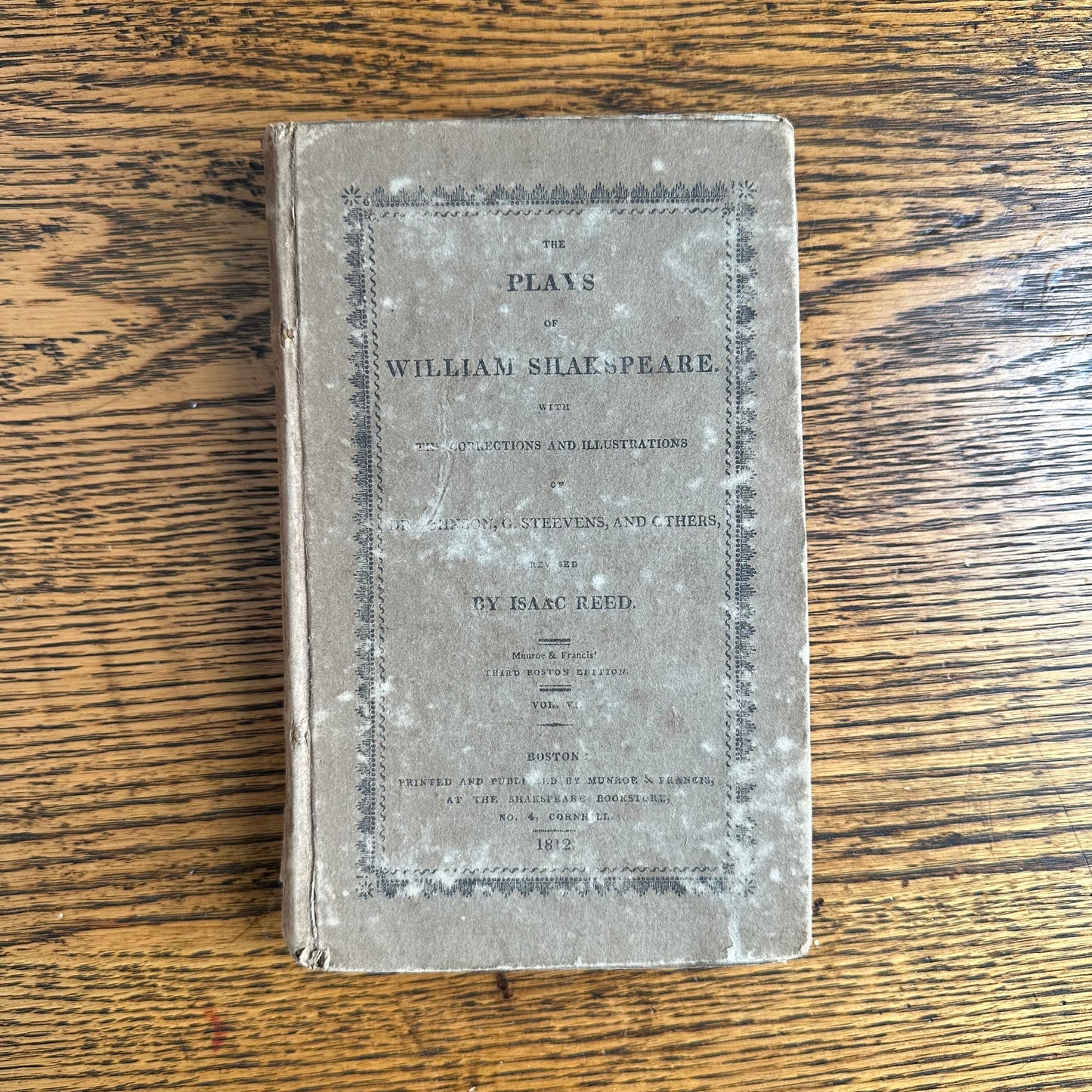 1810-1812 Complete Set of 9 Vols: The Plays of William Shakspeare