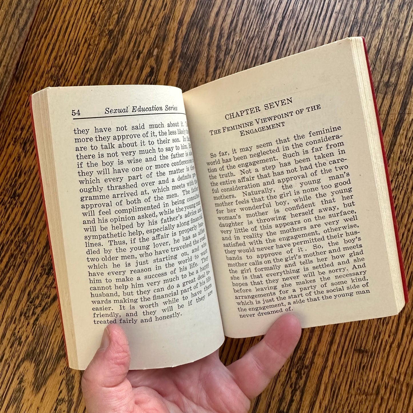 Vintage Books with Red Pattered Covers!  Stack of 5