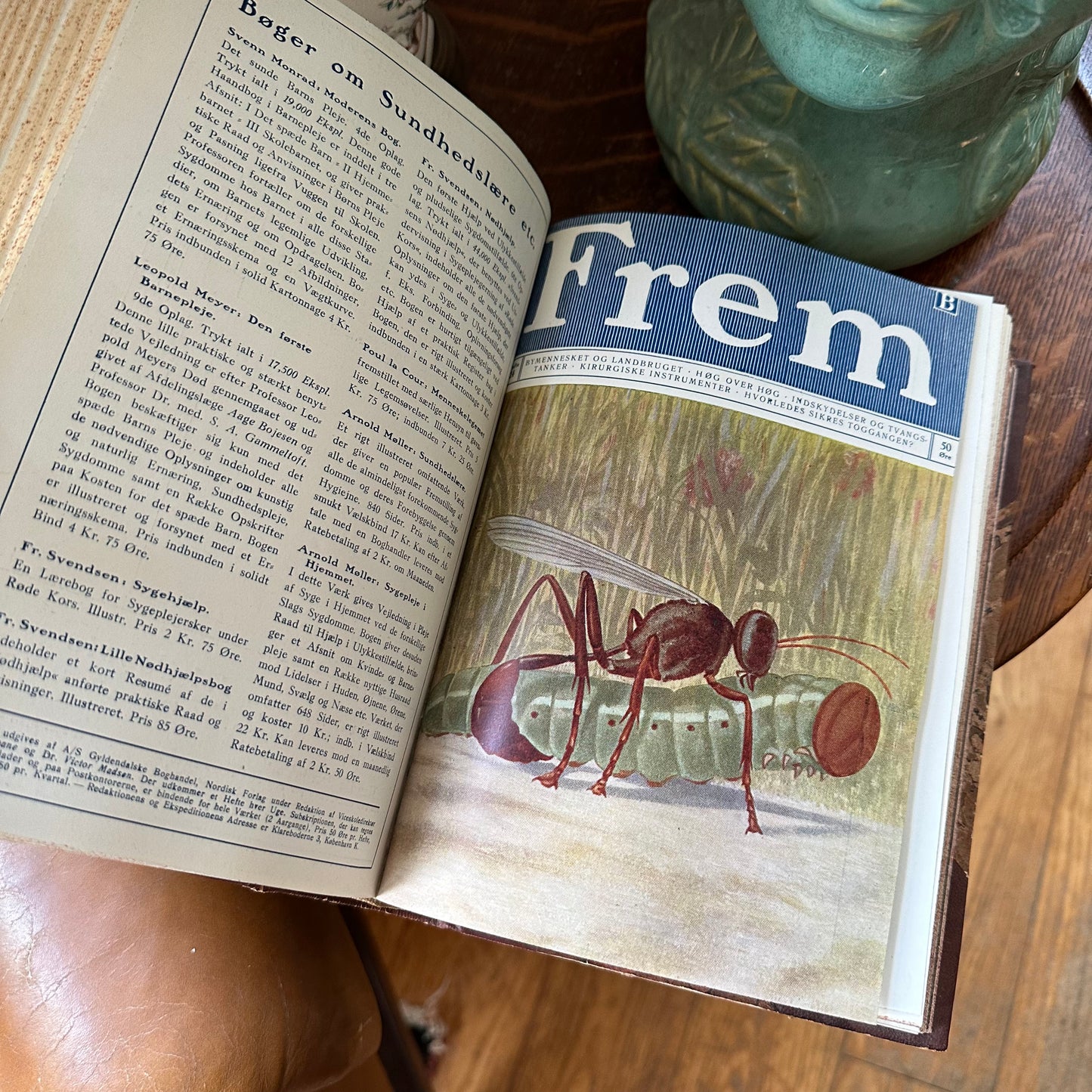 FREM: Danish Leather-Bound Popular Science Magazine - 1925