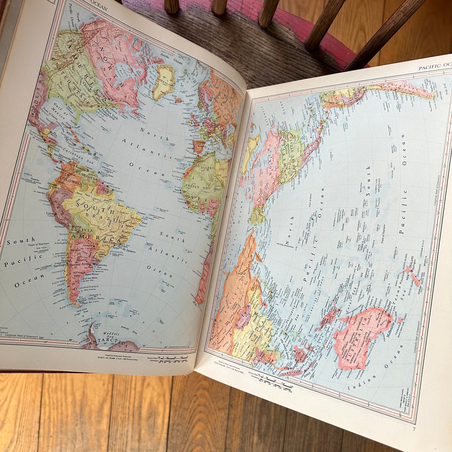 Vintage Rand McNally World Atlas, 1952