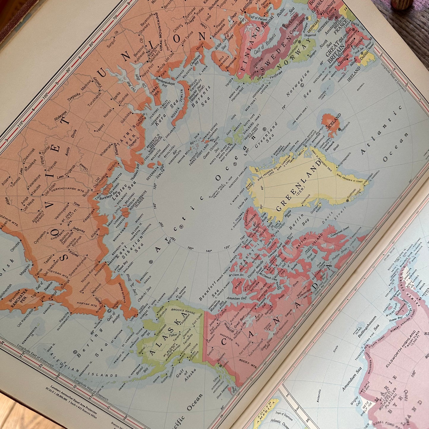 Vintage Rand McNally World Atlas, 1952